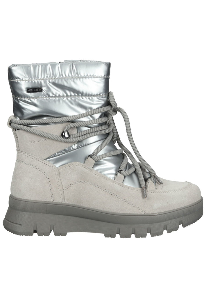 Tamaris Comfort Stiefelette Leder/Textil Hellgrau Warmfutter