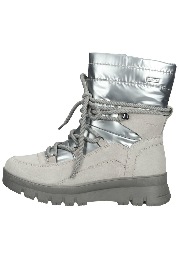 Tamaris Comfort Stiefelette Leder/Textil Hellgrau Warmfutter