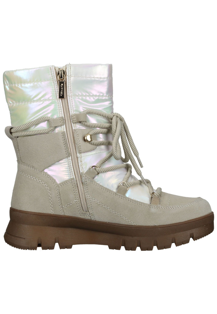 Tamaris Comfort Stiefelette Leder/Textil Ivory Warmfutter