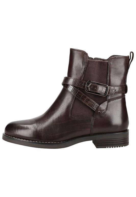 Tamaris Comfort Stiefelette Leder/Textil Mocca