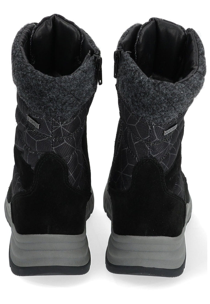 Tamaris Comfort Stiefelette Leder/Textil Schwarz Warmfutter