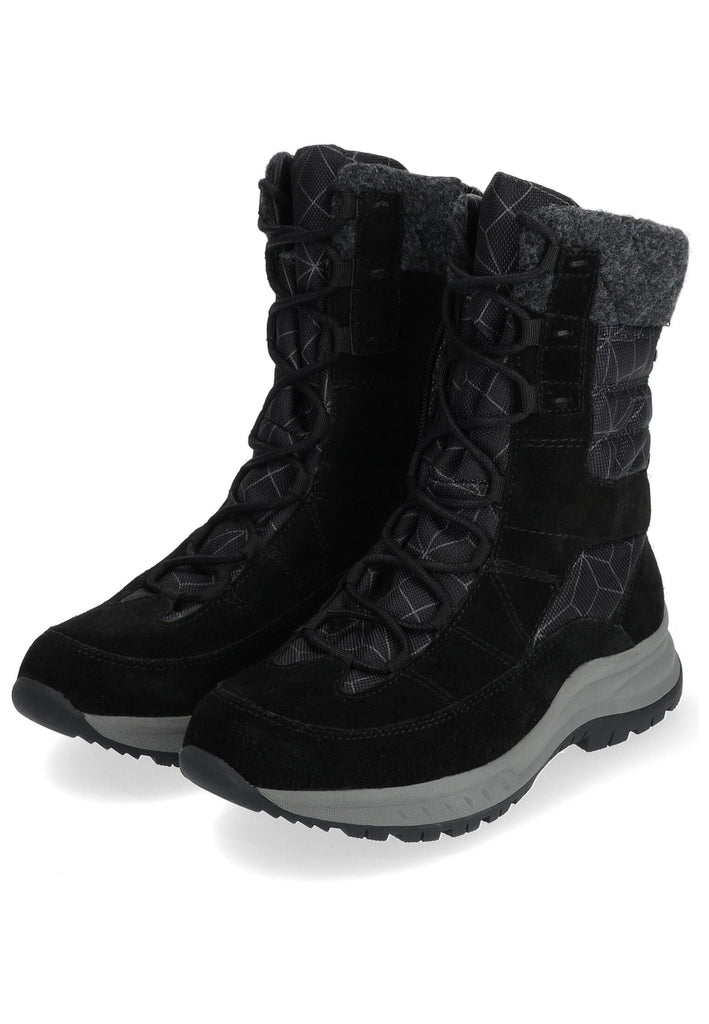 Tamaris Comfort Stiefelette Leder/Textil Schwarz Warmfutter