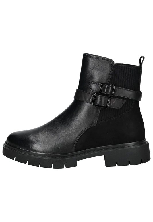 Tamaris Comfort Stiefelette Leder/Textil Schwarz Warmfutter