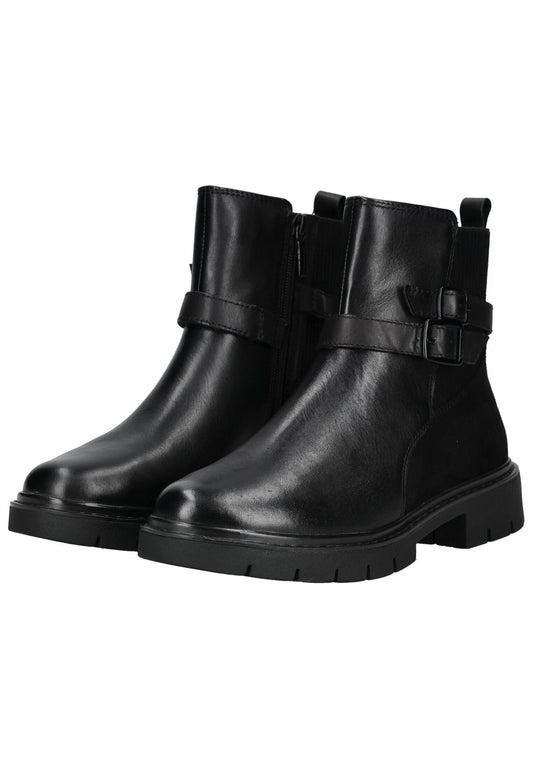 Tamaris Comfort Stiefelette Leder/Textil Schwarz Warmfutter