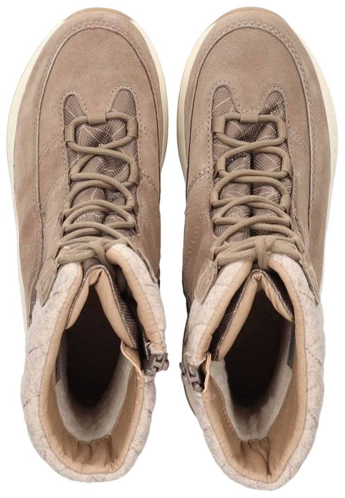 Tamaris Comfort Stiefelette Leder/Textil Taupe Warmfutter