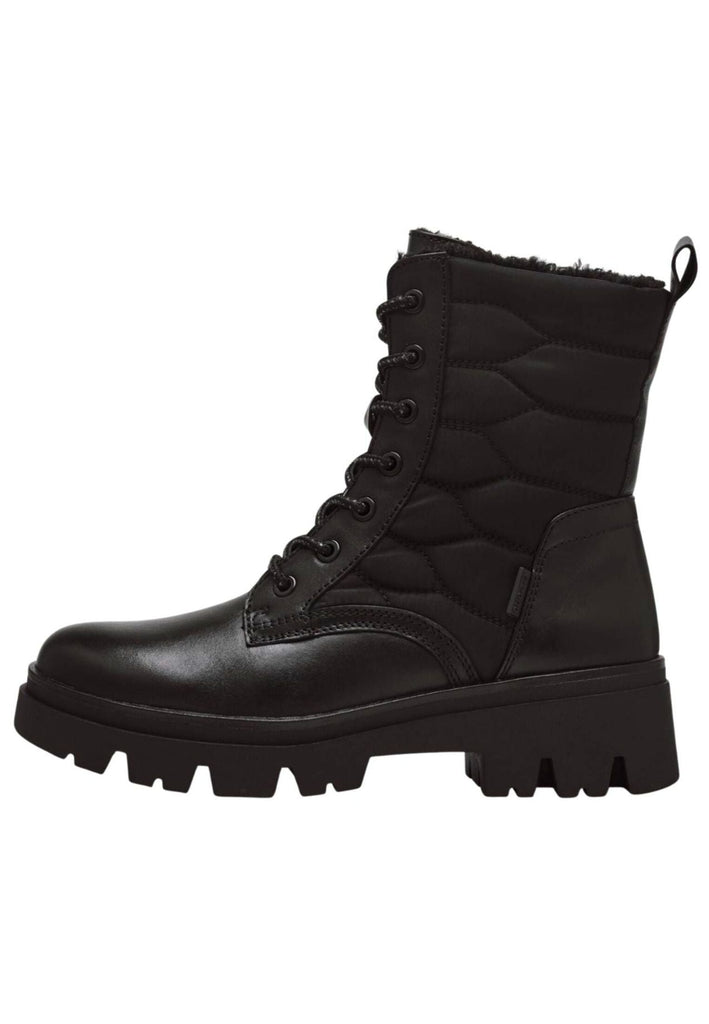 Stiefeletten Tamaris Comfort Stiefelette Leder/Textil Schwarz Warmfutter