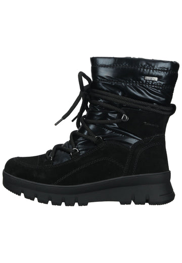 Stiefeletten Tamaris Comfort Stiefelette Leder/Textil Schwarz Warmfutter