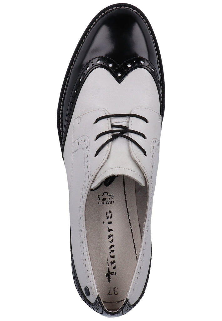Tamaris Halbschuhe Leder/Synthetik Weiß/Schwarz