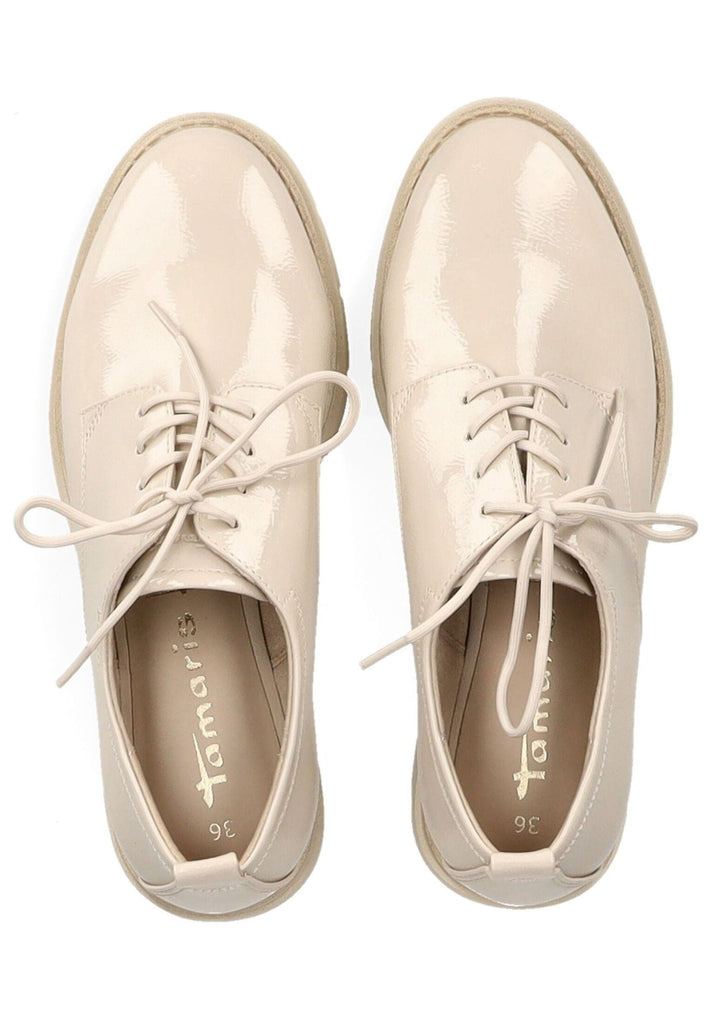 Tamaris Halbschuhe Lederimitat Beige Lack