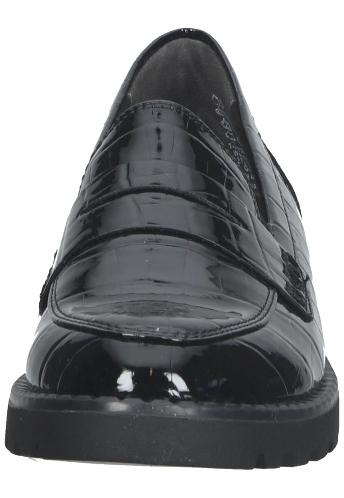 Tamaris Halbschuhe Lederimitat Croco Black