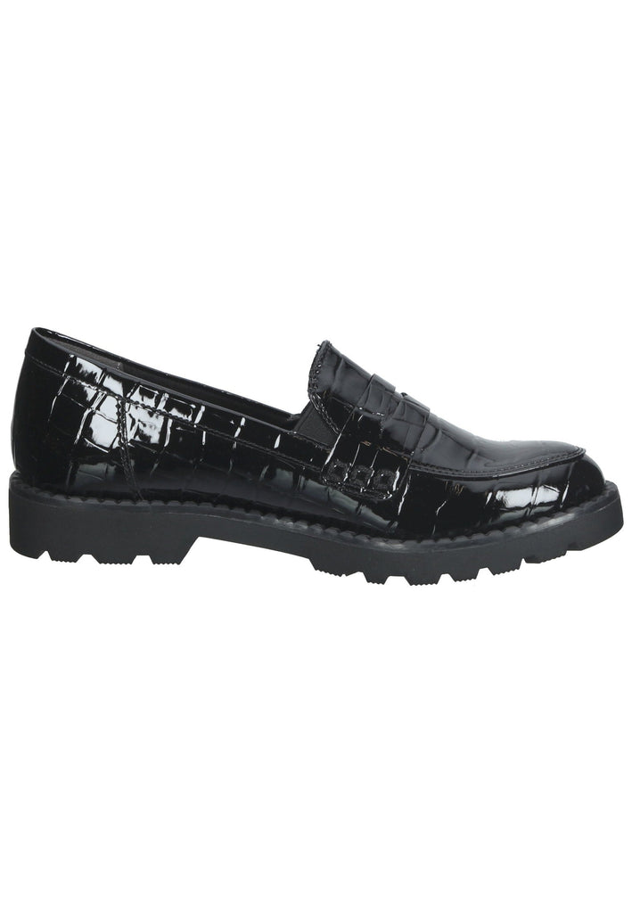 Tamaris Halbschuhe Lederimitat Croco Black