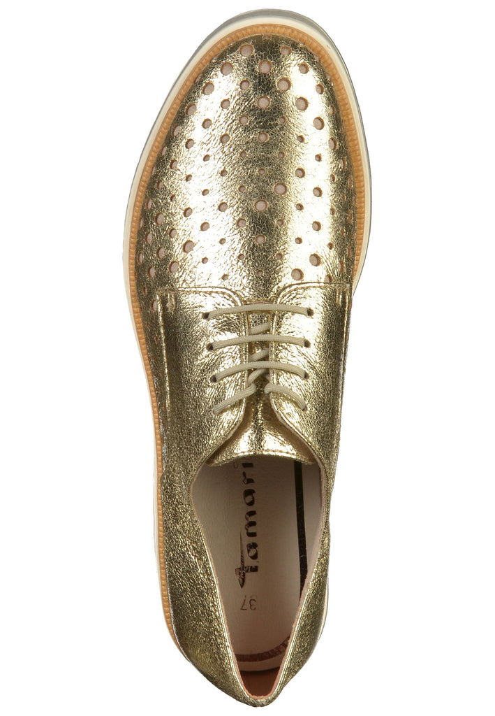 Tamaris Halbschuhe Lederimitat Gold