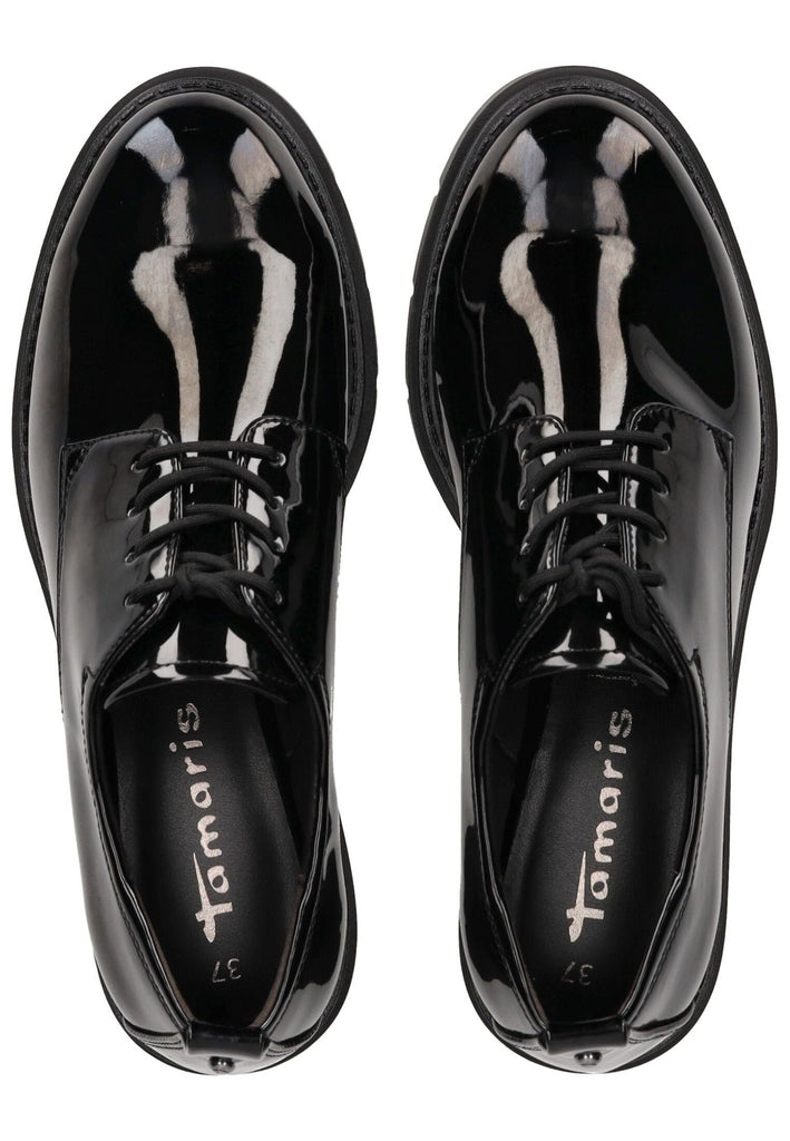 Tamaris Halbschuhe Lederimitat Schwarz Lack