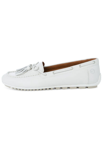Halbschuhe Tamaris Mokassin Leder Weiß