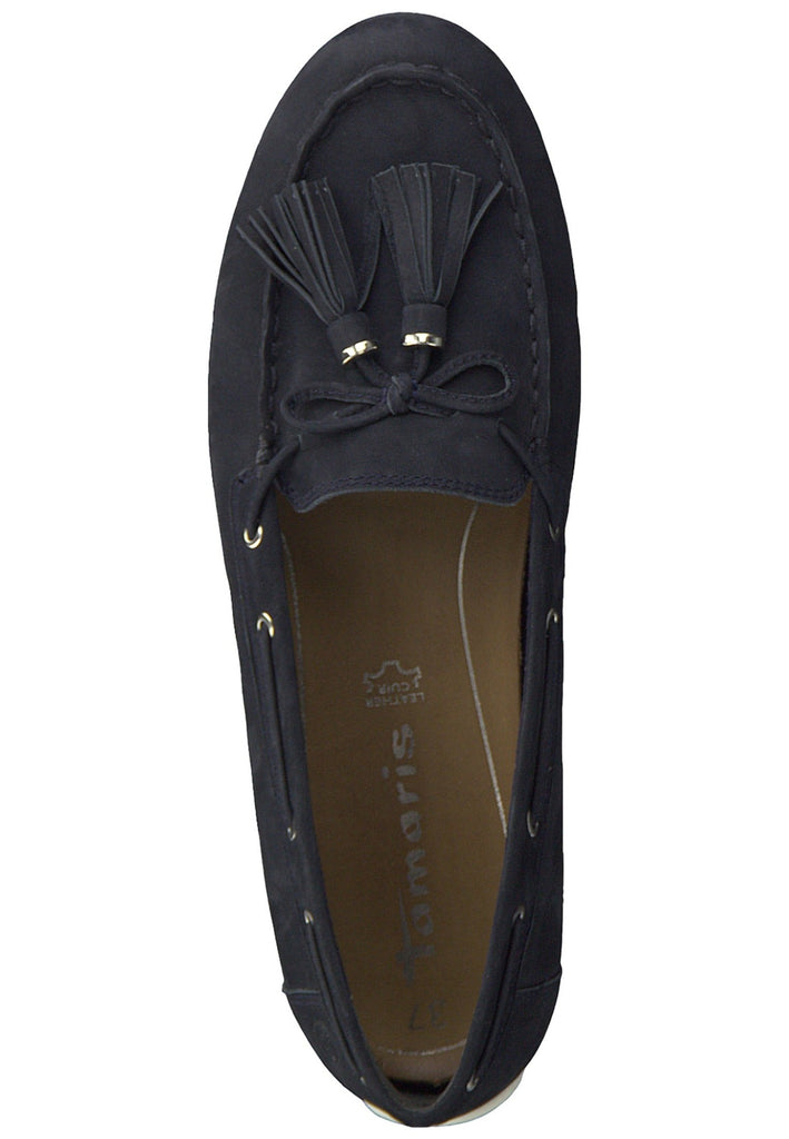 Tamaris Mokassin Nubukleder Navy