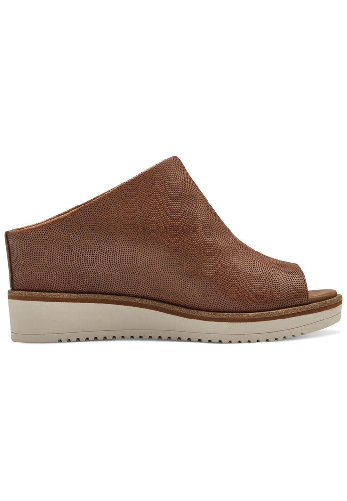 Tamaris Pantoletten Leder Cognac