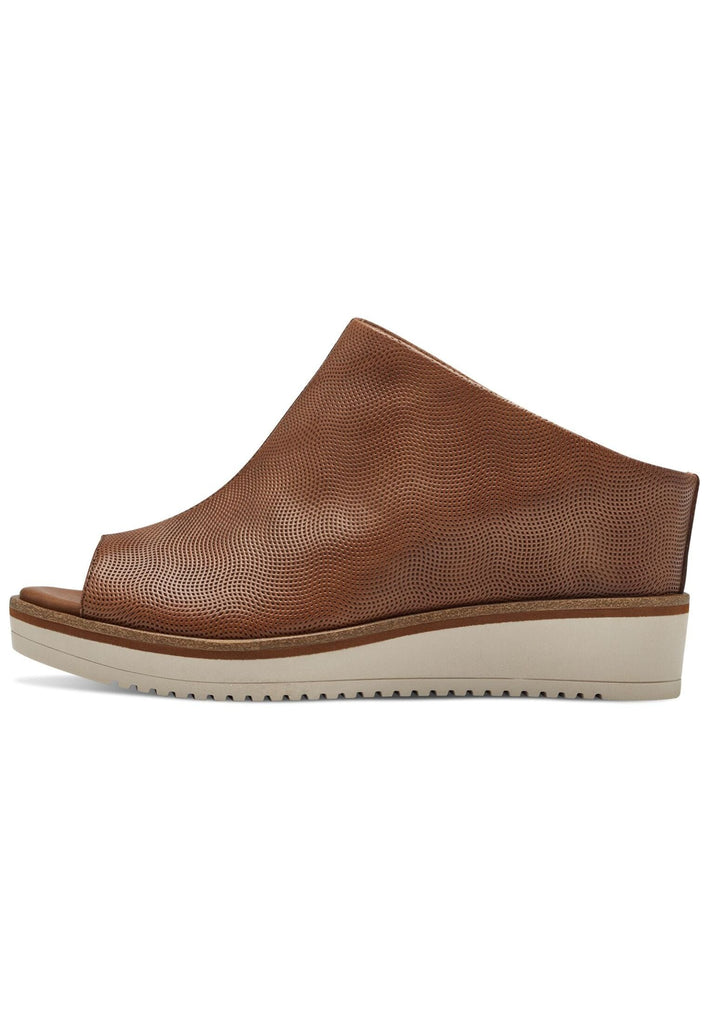 Tamaris Pantoletten Leder Cognac