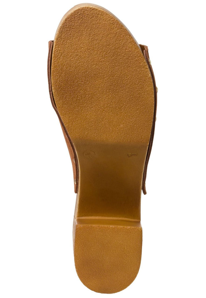 Tamaris Pantoletten Leder Cognac