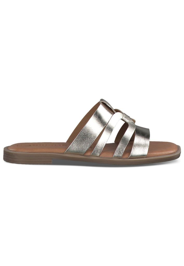 Tamaris Pantoletten Leder Hellgold