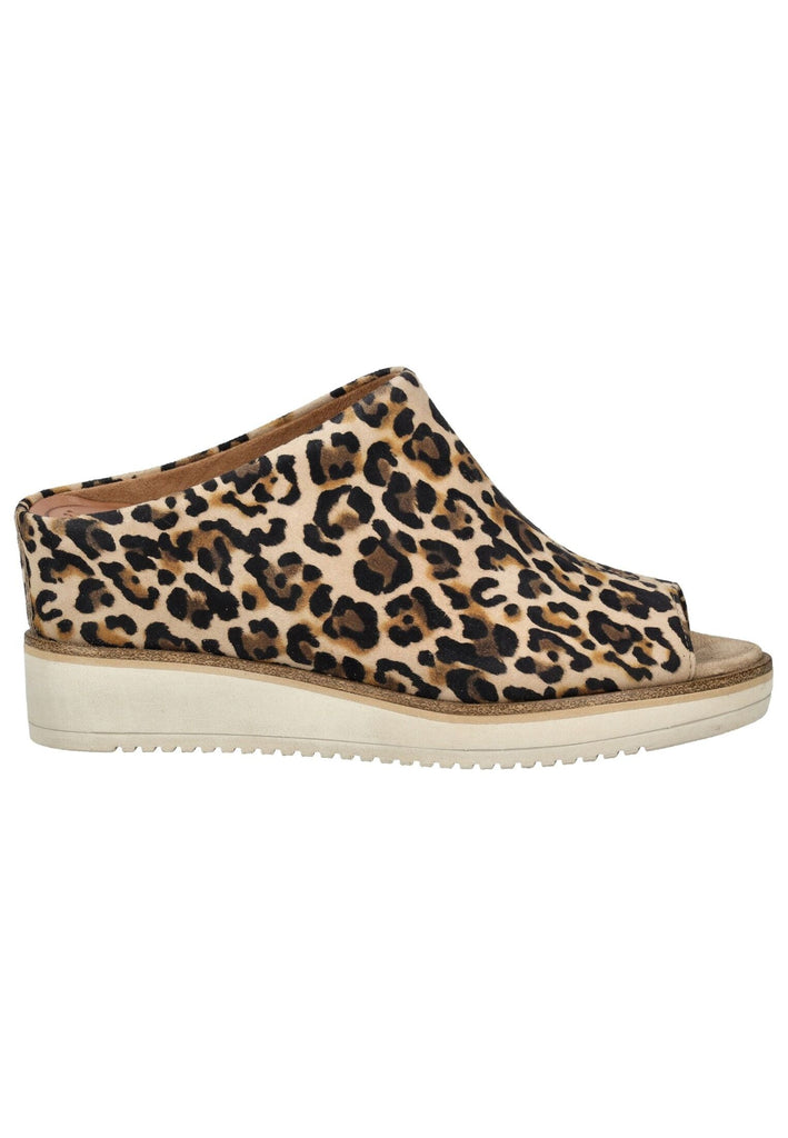 Tamaris Pantoletten Leder Leopard