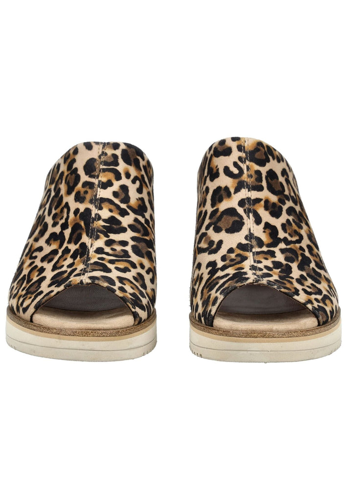 Tamaris Pantoletten Leder Leopard