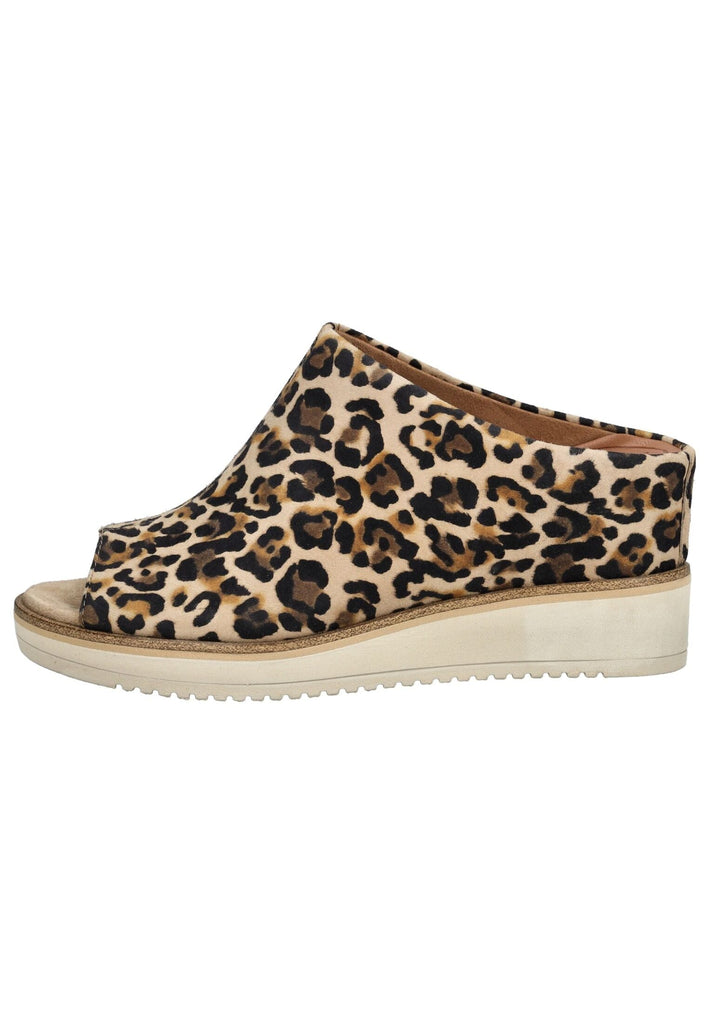 Tamaris Pantoletten Leder Leopard