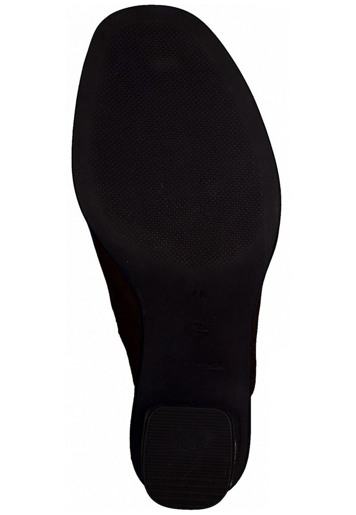 Tamaris Pantoletten Leder Mittelbraun