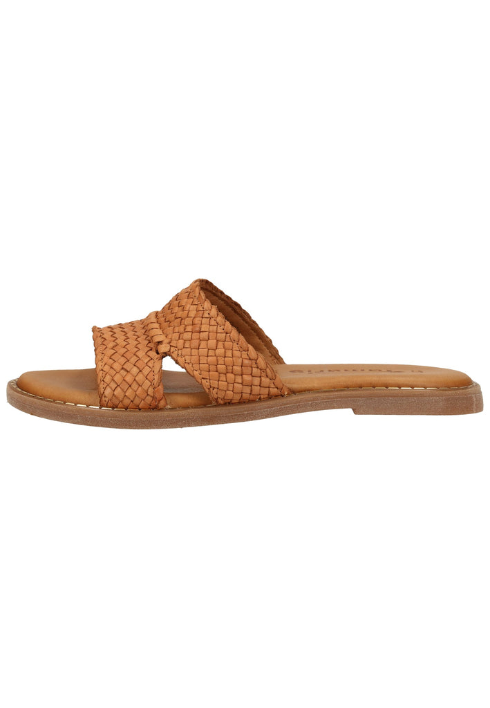 Tamaris Pantoletten Leder Nuss