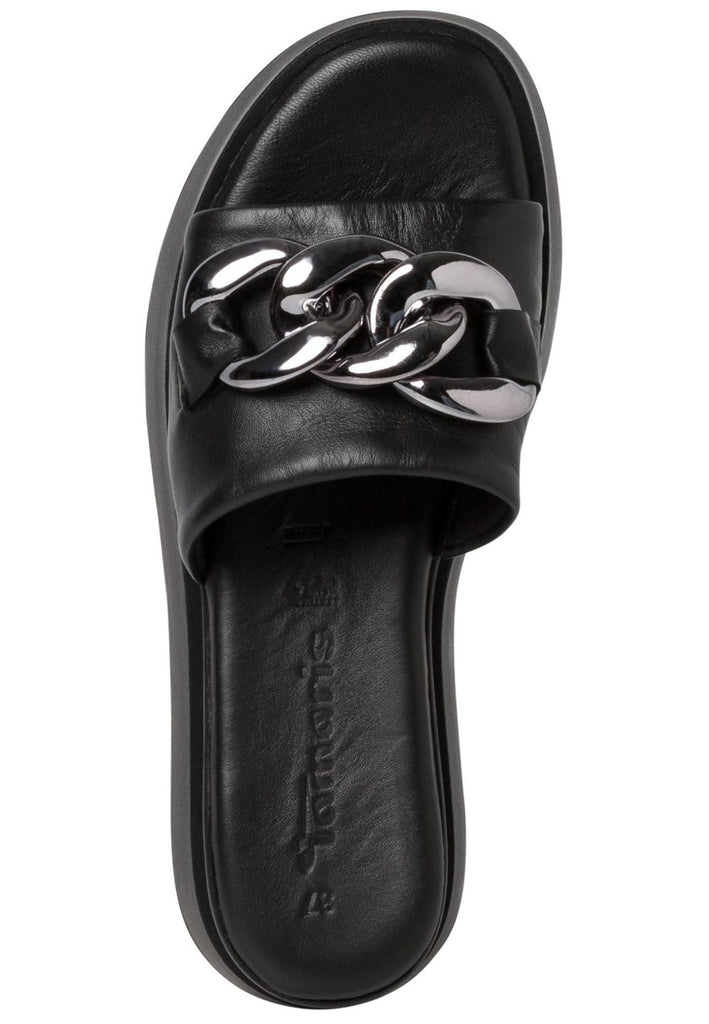 Tamaris Pantoletten Leder Schwarz