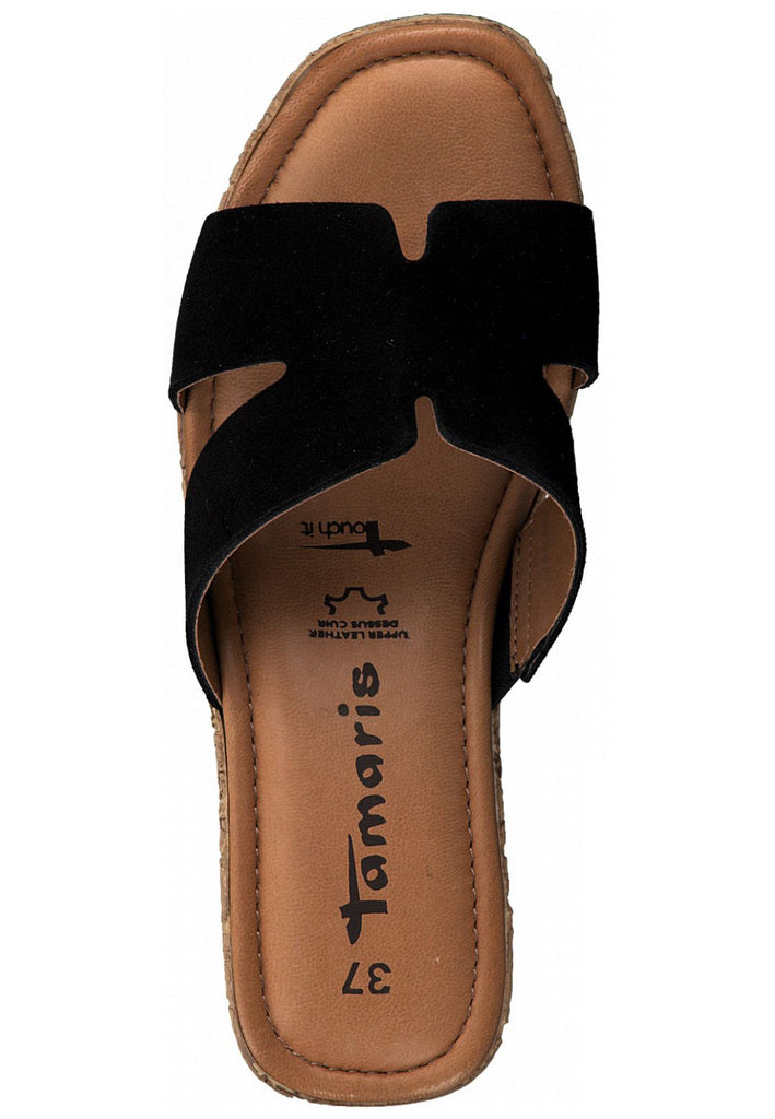 Tamaris Pantoletten Leder Schwarz