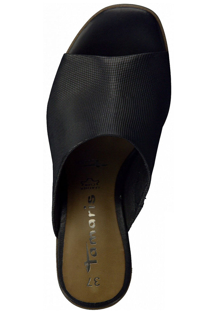 Tamaris Pantoletten Leder Schwarz
