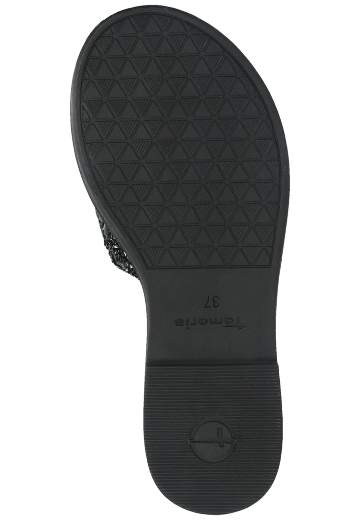 Tamaris Pantoletten Leder Schwarz