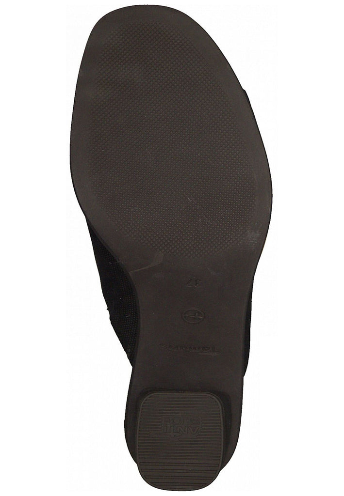 Tamaris Pantoletten Leder Schwarz/Schwarz