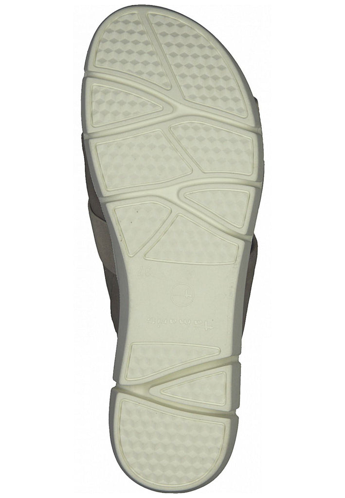 Tamaris Pantoletten Leder Stein