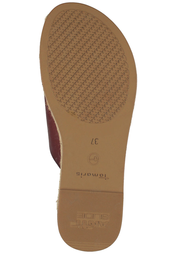 Tamaris Pantoletten Lederimitat Chestnut