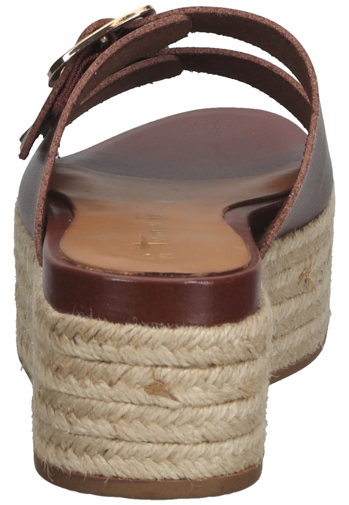 Tamaris Pantoletten Lederimitat Chestnut