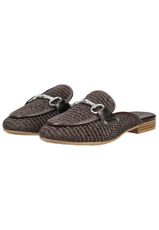 Tamaris Pantoletten Lederimitat/Textil Mocca