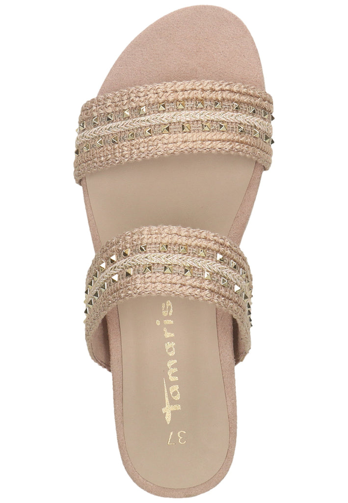 Tamaris Pantoletten Lederimitat/Textil Rose