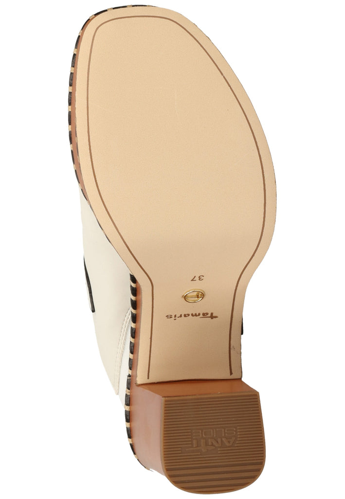 Tamaris Pantoletten Lederimitat Weiß