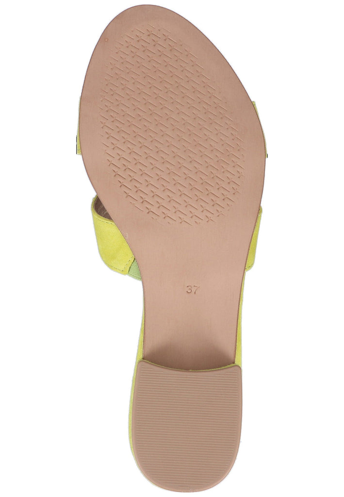 Tamaris Pantoletten Veloursleder Grün