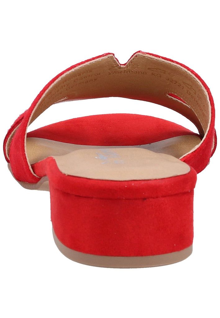 Tamaris Pantoletten Veloursleder Rot