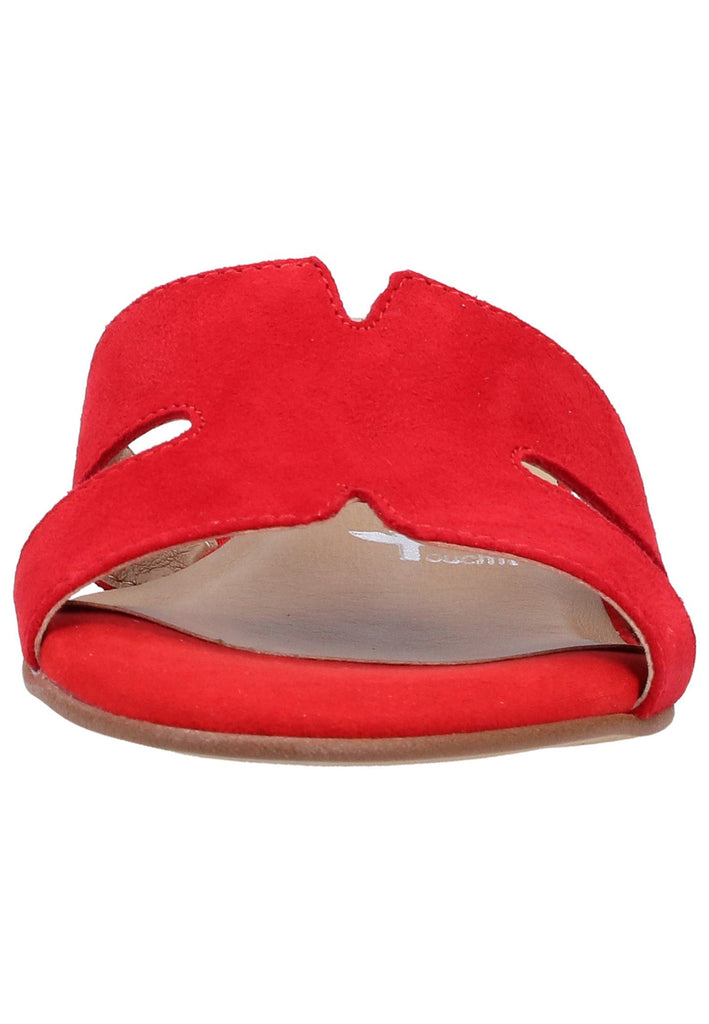 Tamaris Pantoletten Veloursleder Rot