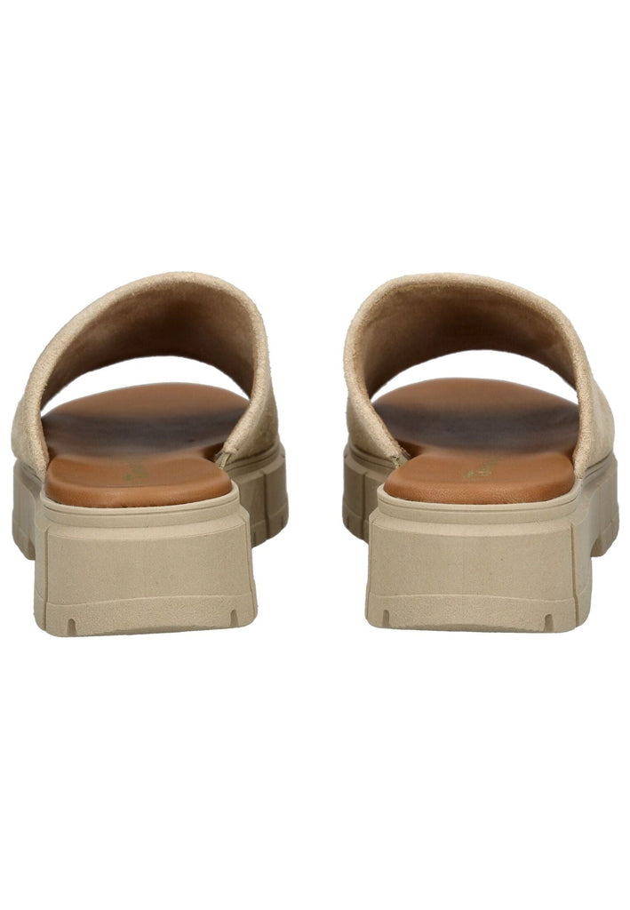 Tamaris Pantoletten Veloursleder Tan