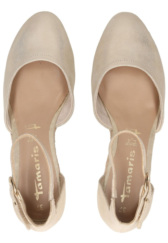 Tamaris Pumps Leder Champagne