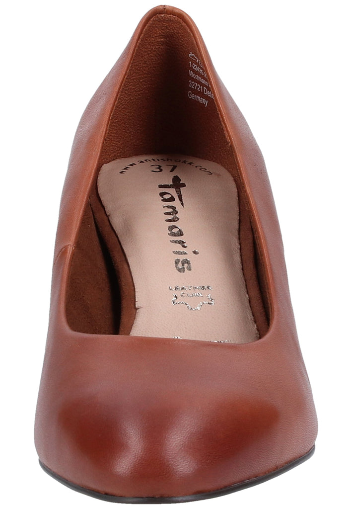 Tamaris Pumps Leder Cognac