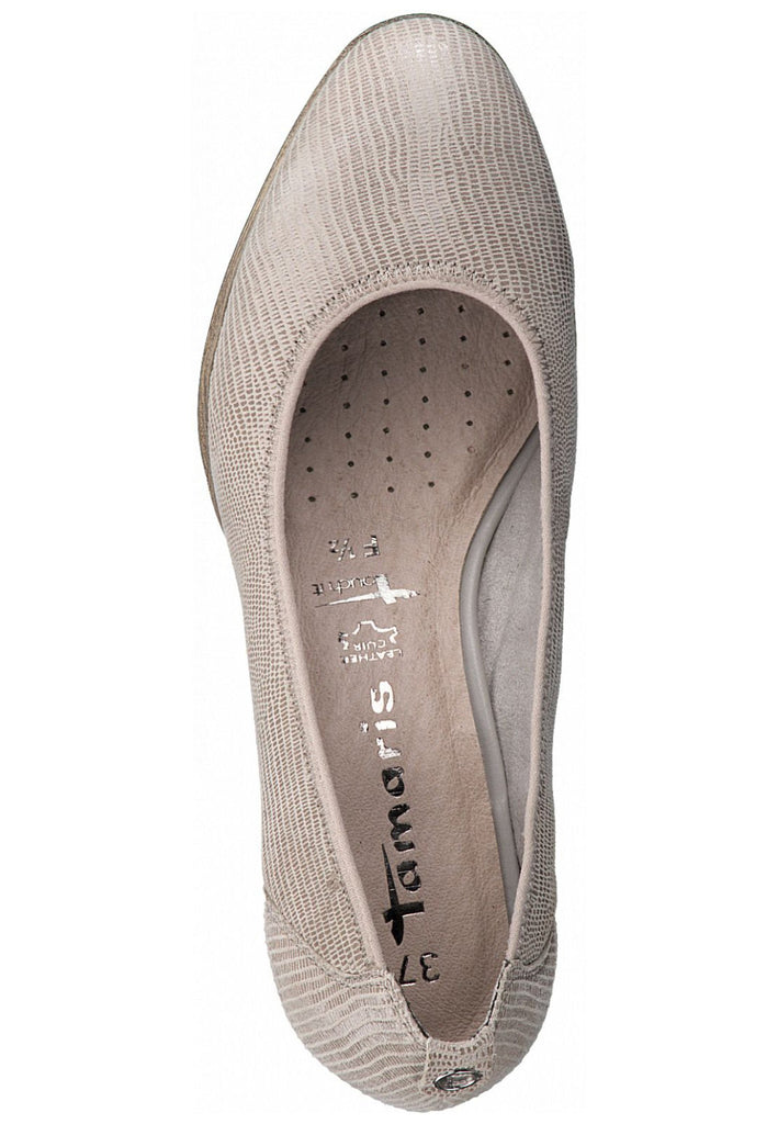Tamaris Pumps Leder Stein
