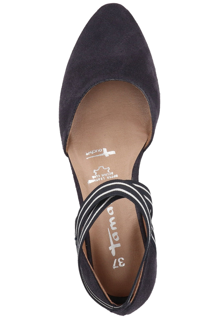 Tamaris Pumps Leder/Textil Navy
