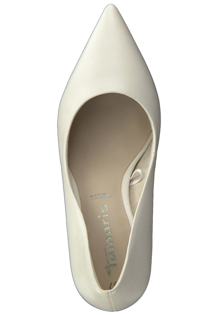 Tamaris Pumps Lederimitat Ivory