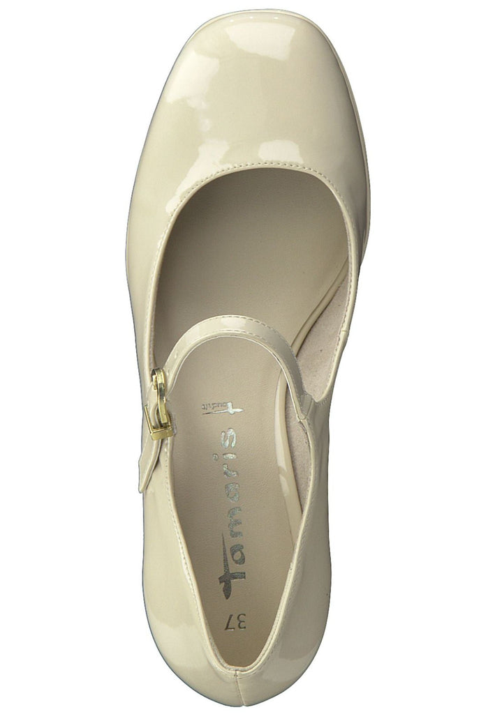 Tamaris Pumps Lederimitat Ivory