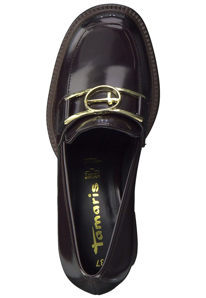 Tamaris Pumps Lederimitat Mocca
